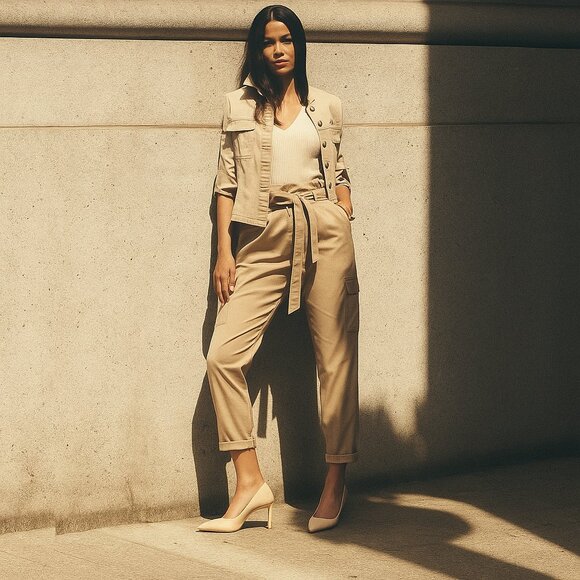 White House Black Market Pants - 2/$30 White House Black Market Extra High-Rise Tapered Ankle Cargo Pants #A0140